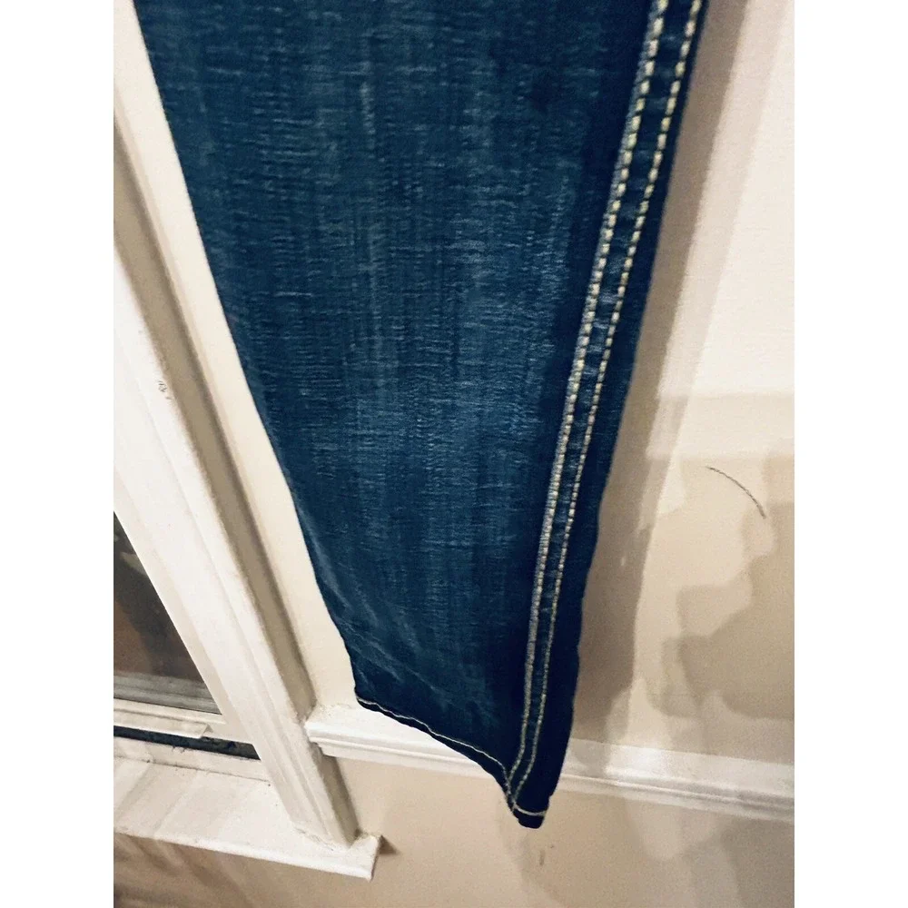 Womens BKE Buckle Madison Skinny Straight Stretch Blue Jeans 30X33 - Picture 9 of 10